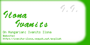 ilona ivanits business card